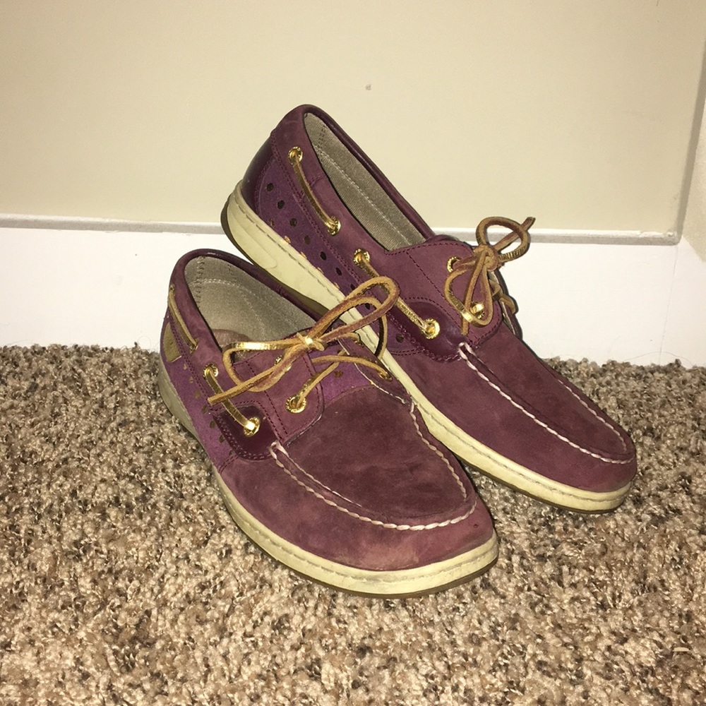 Sperry Maroon Suede Shoes